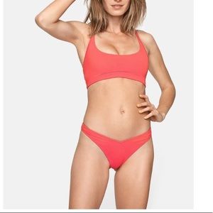 NWT Outdoor voices dip swim bottom vermilion color
